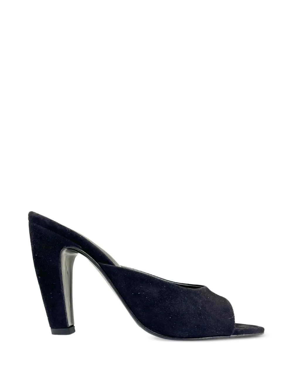 GIABORGHINI Edmonde suede peep-toe sandals - Nero