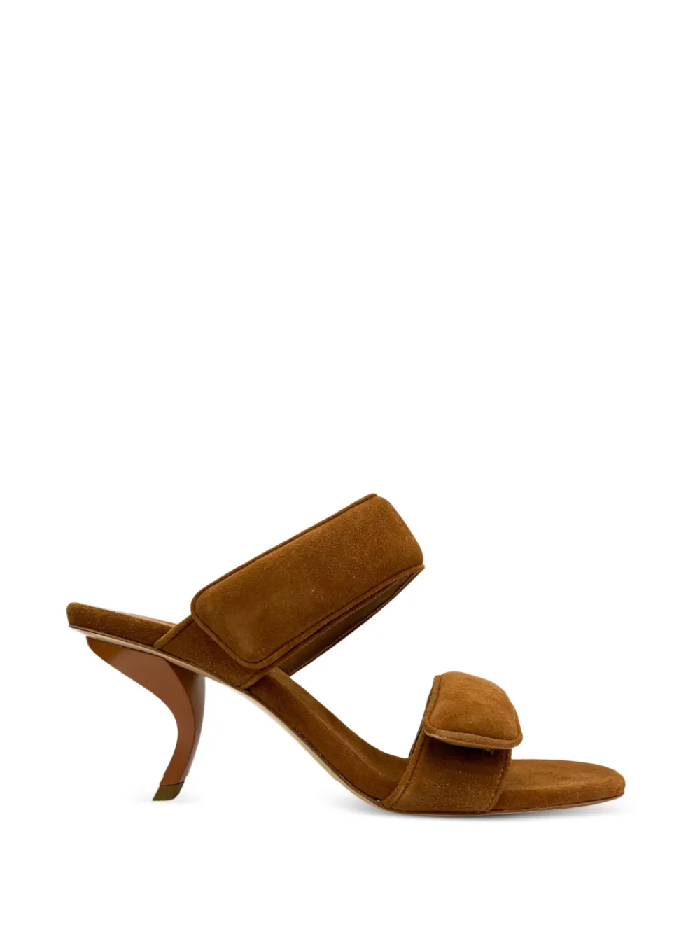 GIABORGHINI Fumiko touch-strap suede sandals - Marrone