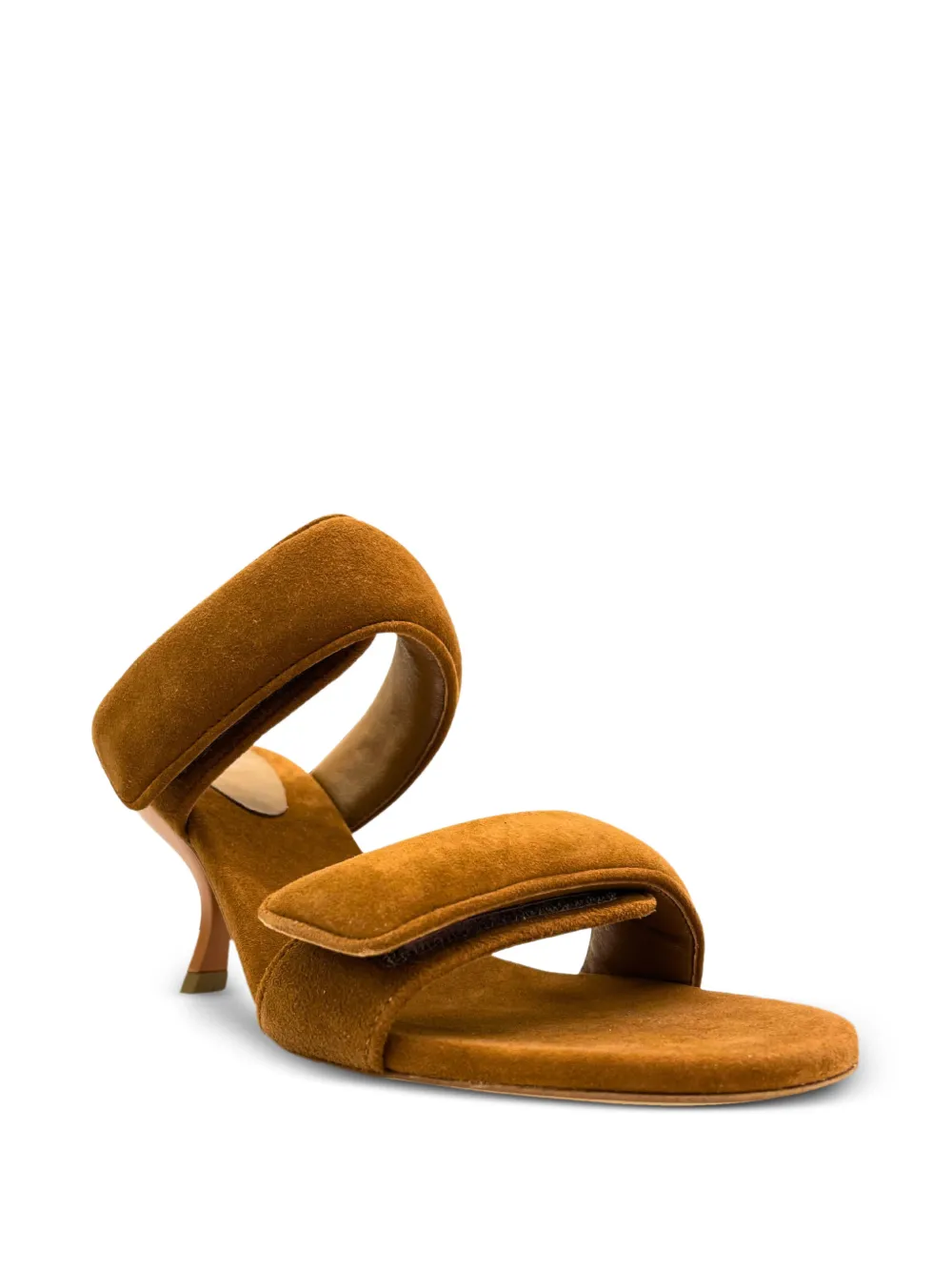 GIABORGHINI Fumiko touch-strap suede sandals Bruin