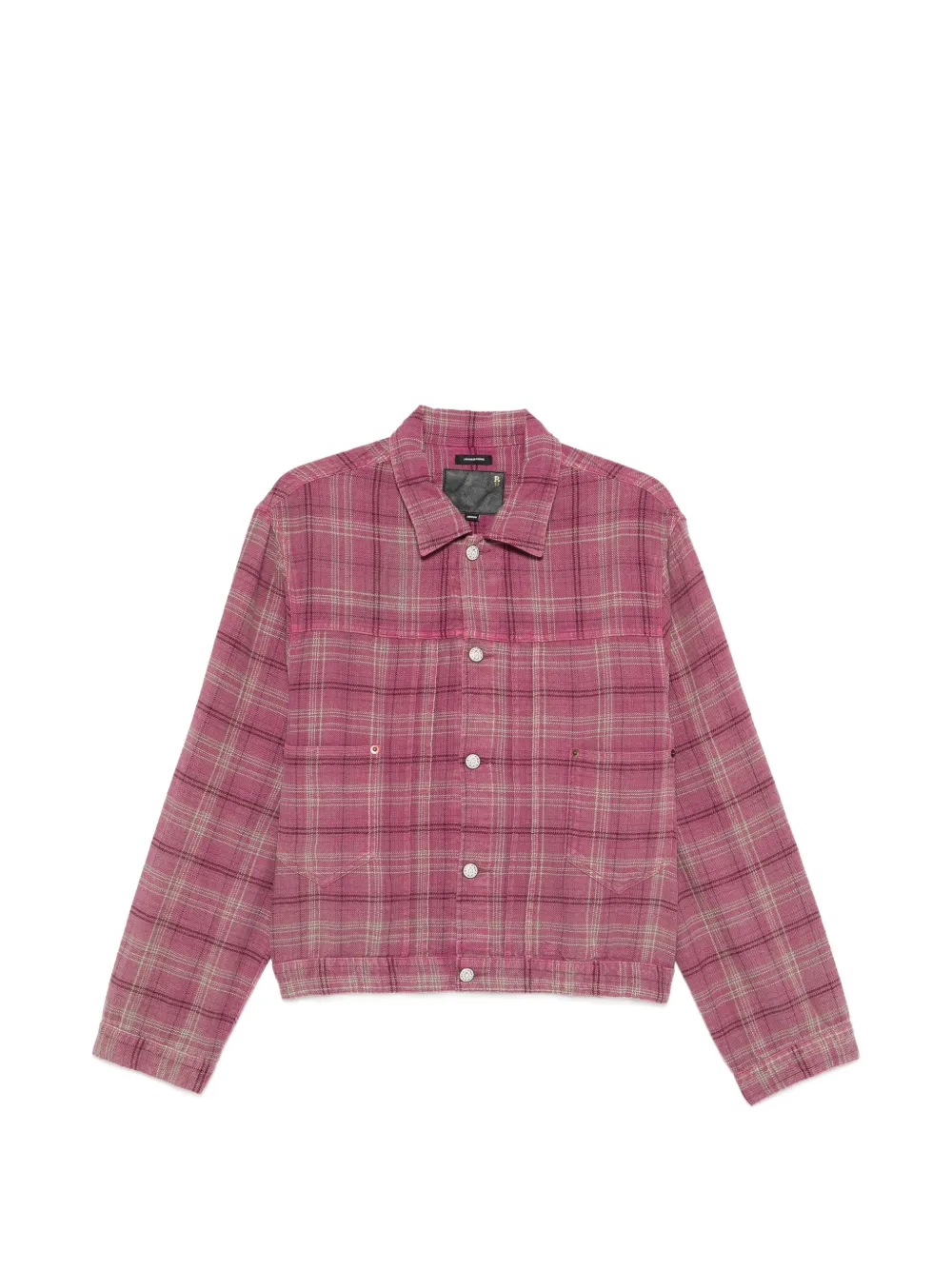 R13 plaid shirt jacket - Pink