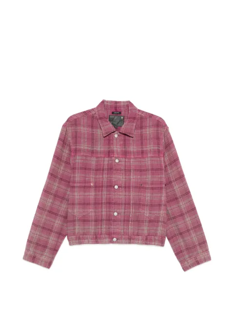 R13 plaid shirt jacket