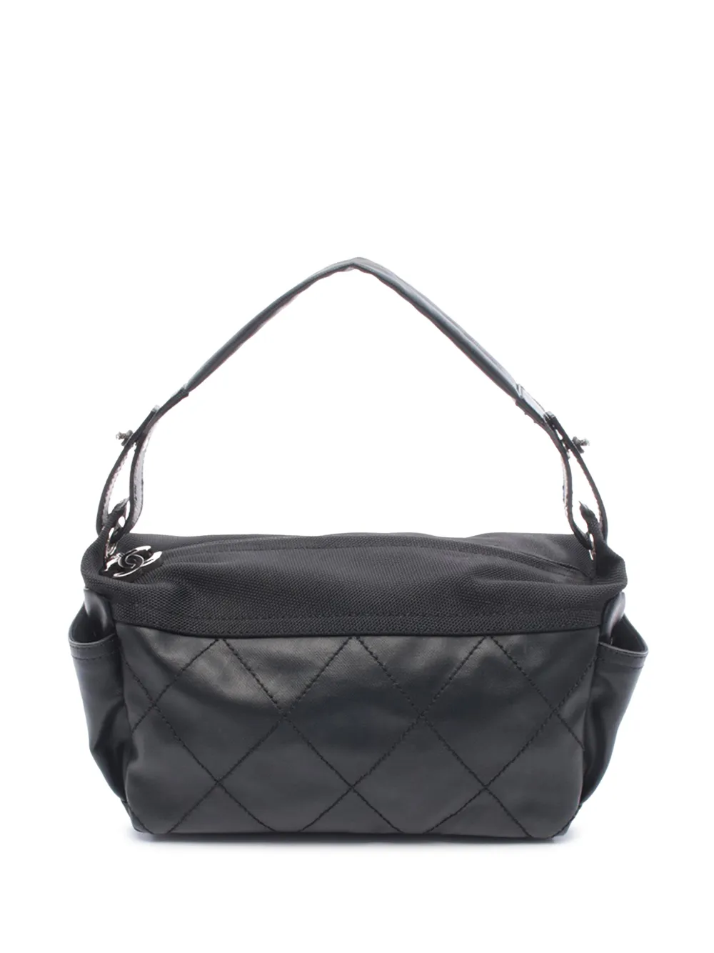 CHANEL Pre-Owned 2006-2008 Paris Biarritz Quilted Coated Canvas shoulder bag - Nero