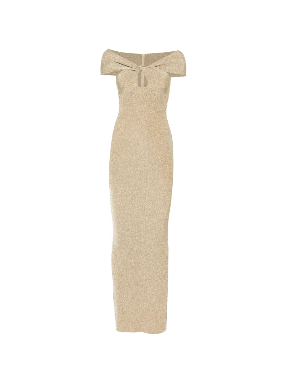 Stella McCartney off-shoulder twist maxi dress - Oro