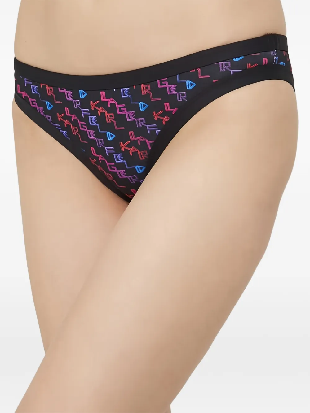 Karl Lagerfeld logo-print bikini bottoms - Nero
