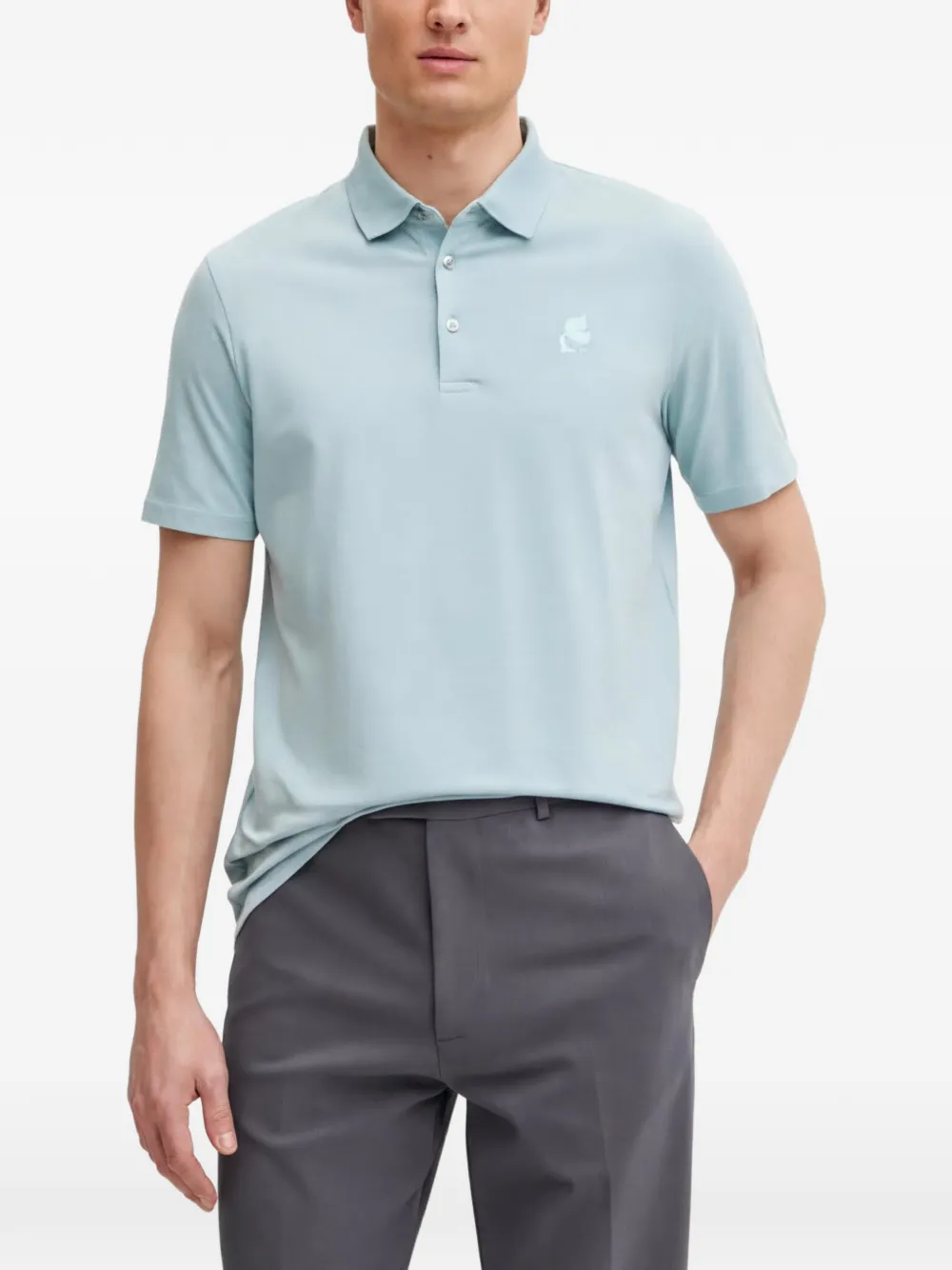 Karl Lagerfeld Polo con logo - Blu