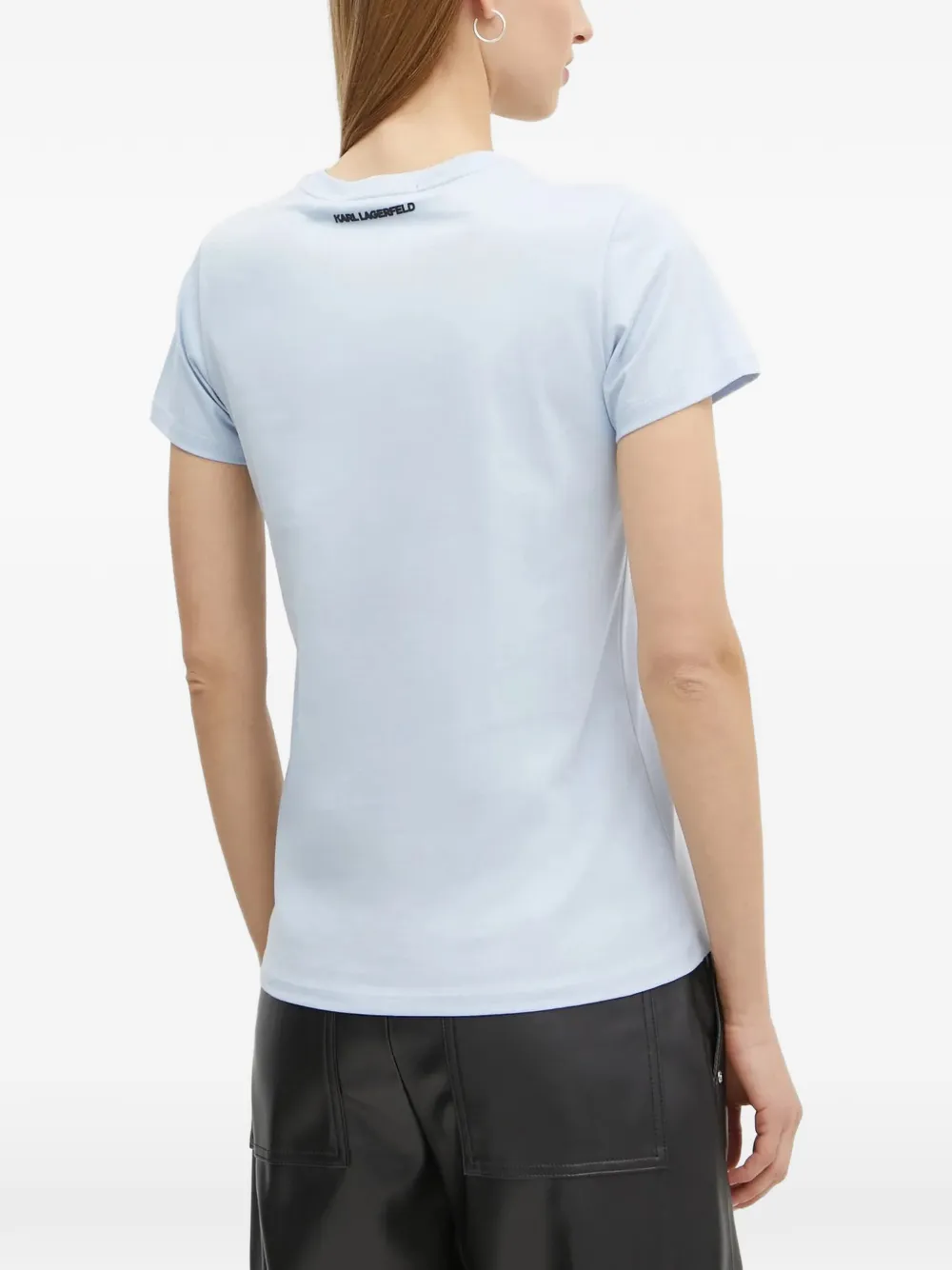Karl Lagerfeld T-shirt met ronde hals Blauw
