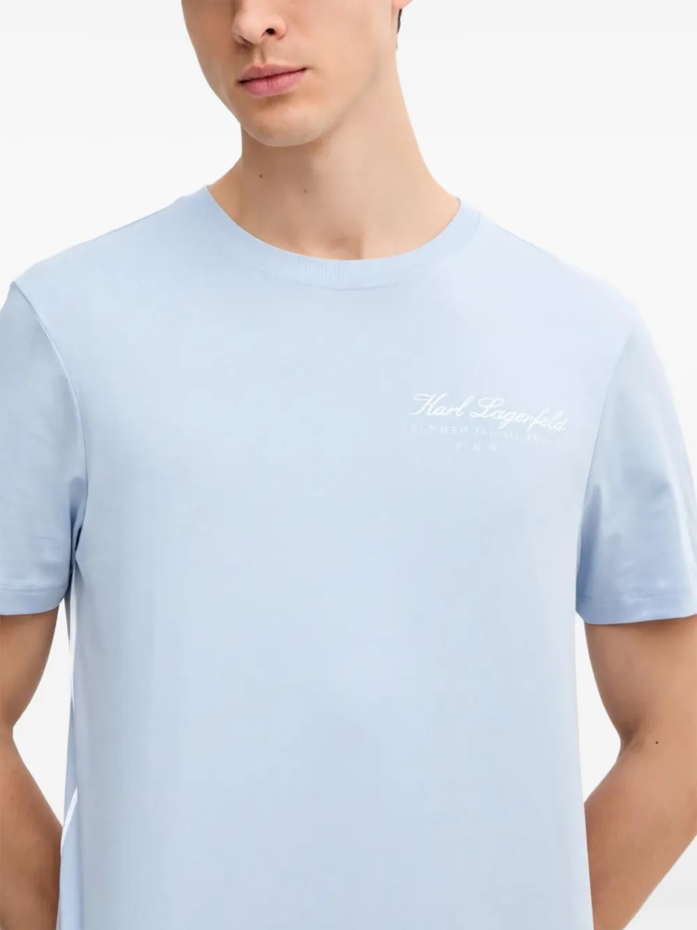 Karl Lagerfeld T-shirt met logoprint Blauw