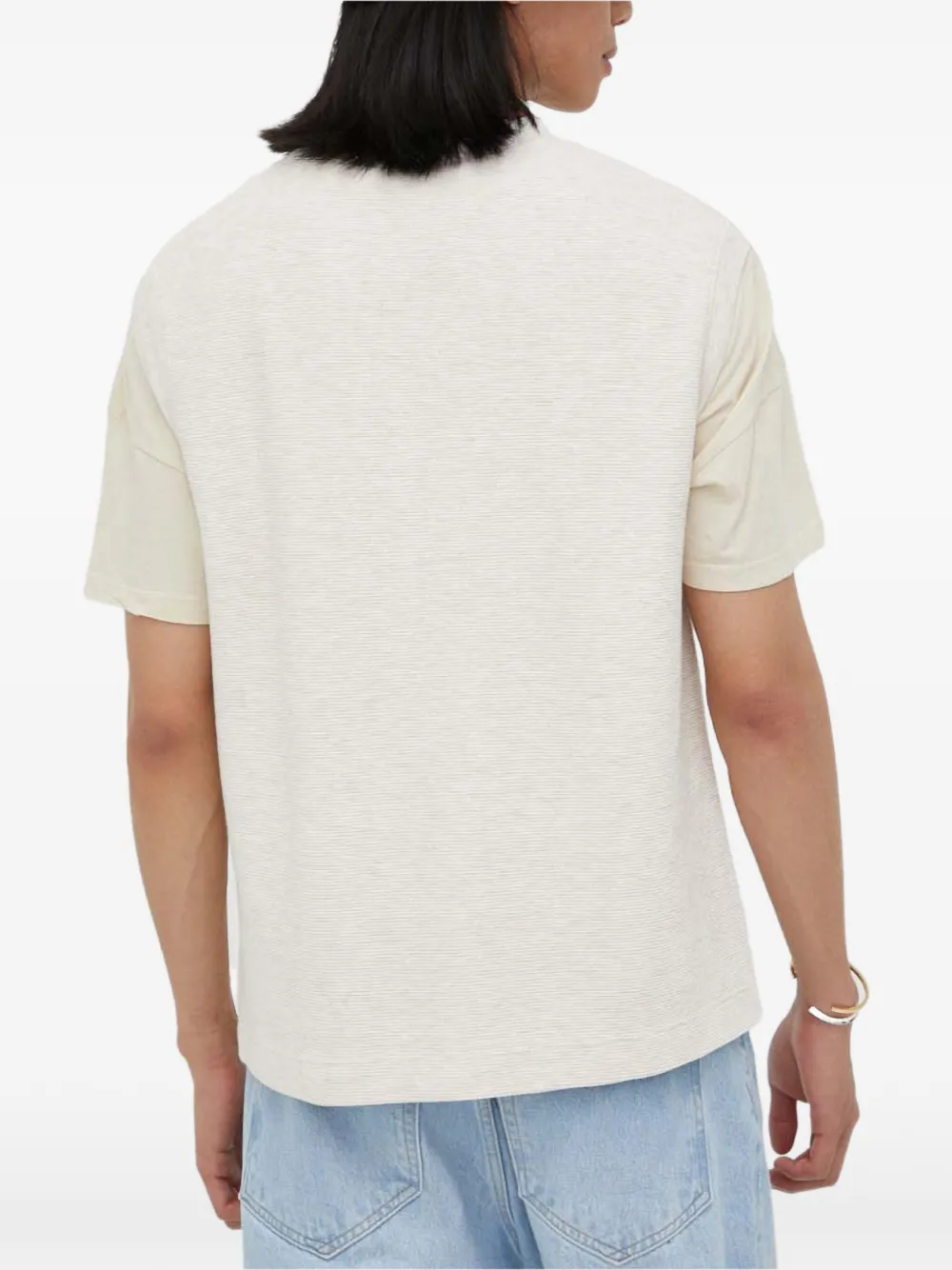 American Vintage Tanktop met gelaagd effect en geribbelde textuur Beige