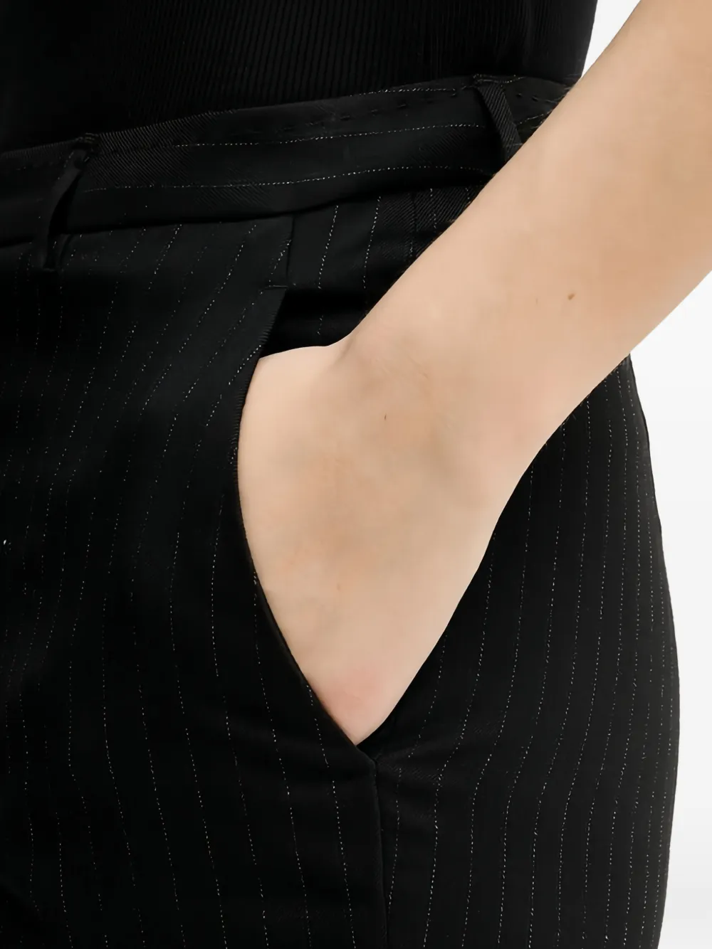 Sisley Broek met krijtstreep Zwart