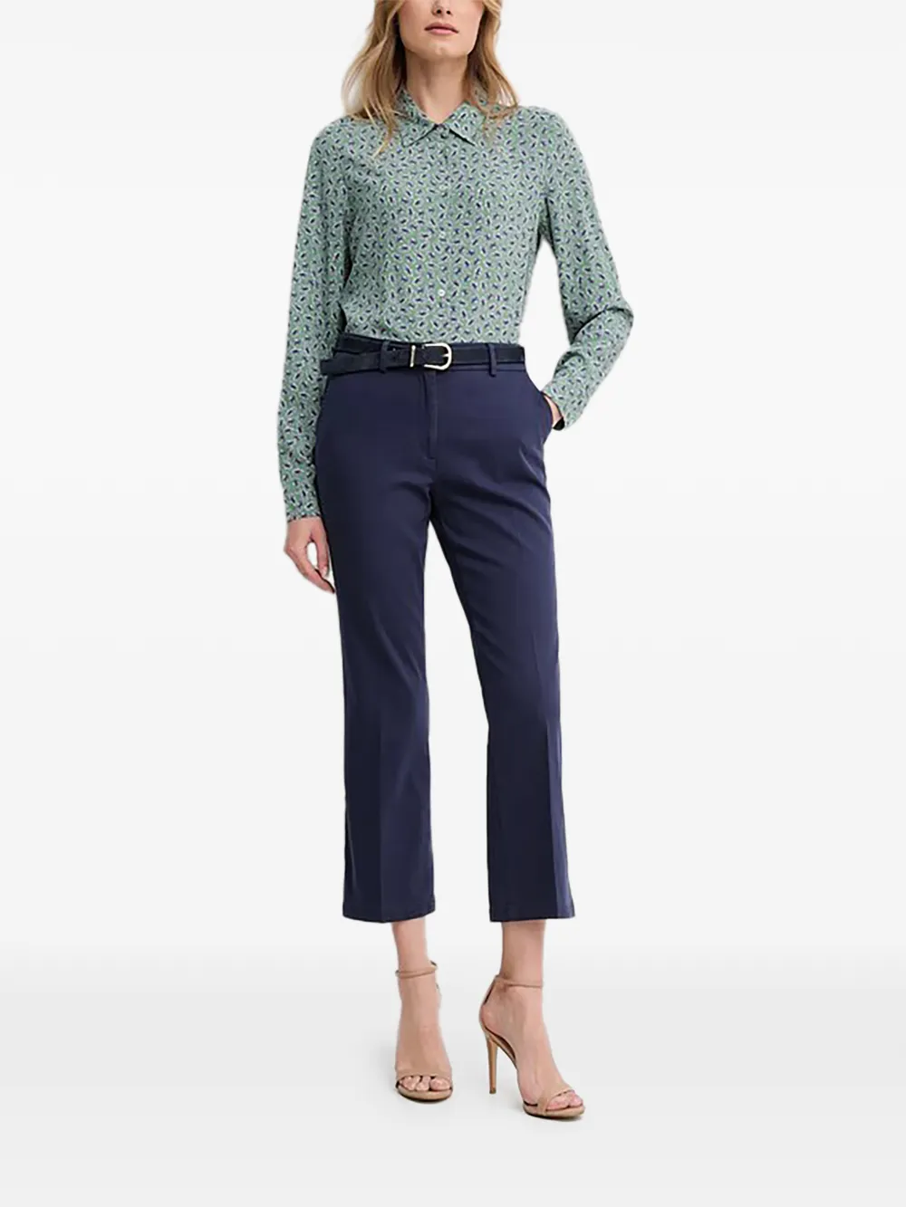  Sisley Pantalones Capri - Azul 