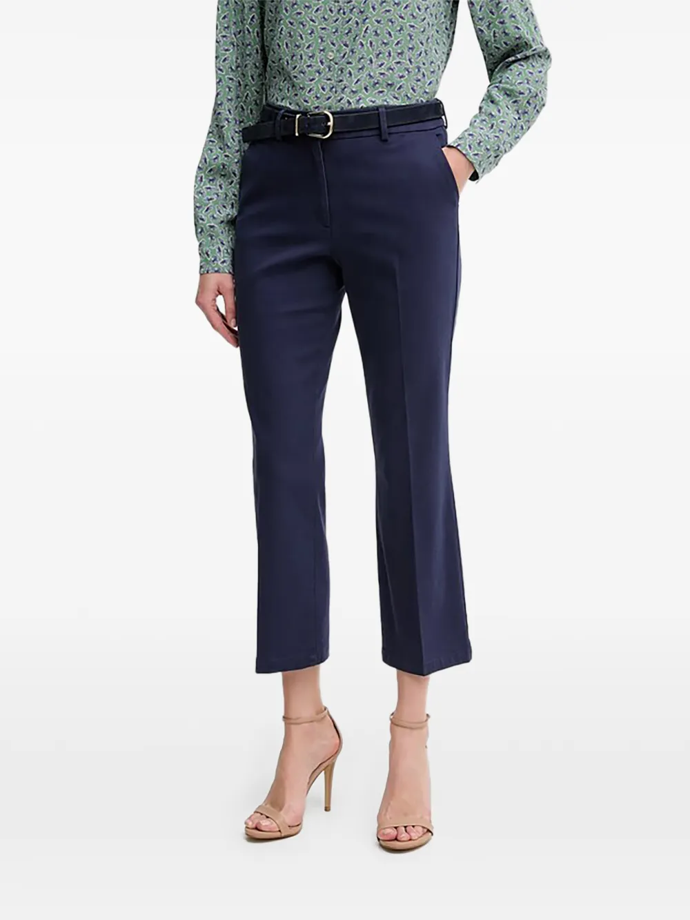 Sisley cropped trousers - Blu