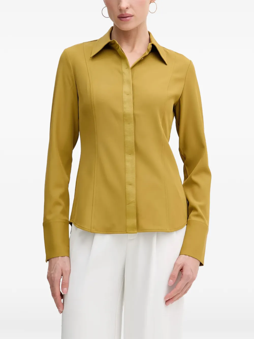 Sisley Camicia con bottoni - Giallo