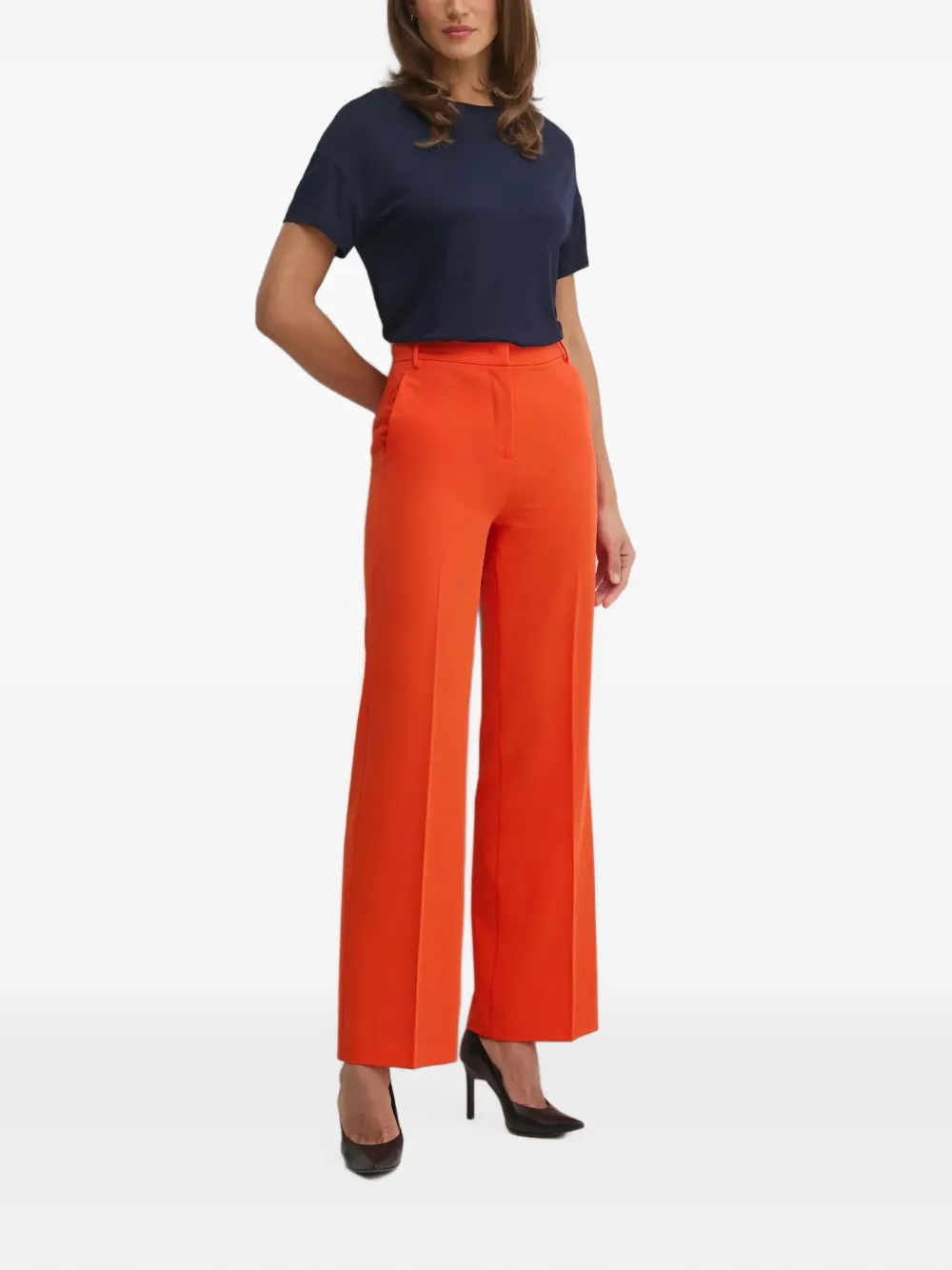 Sisley high-waisted trousers Oranje