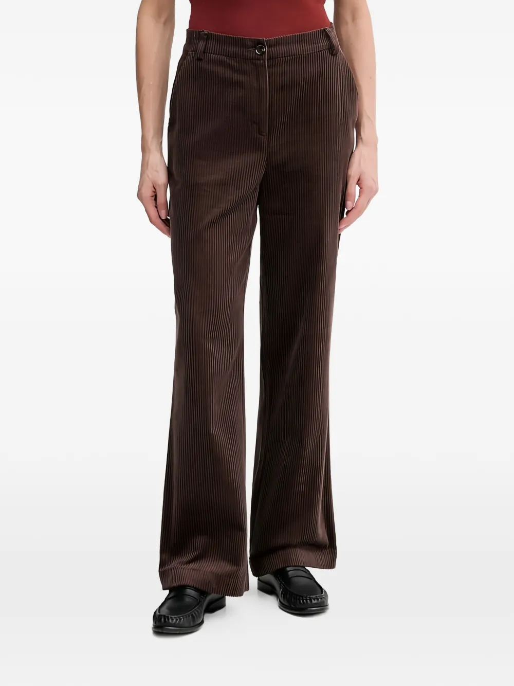 Sisley Hose mit Cordstruktur - Braun