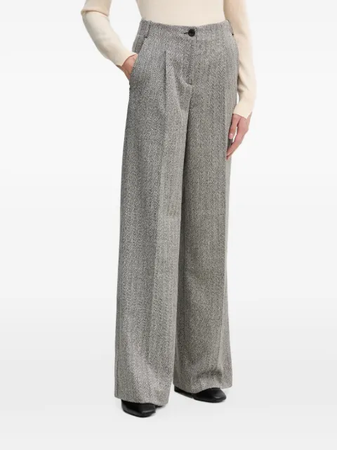 Sisley herringbone wide trousers