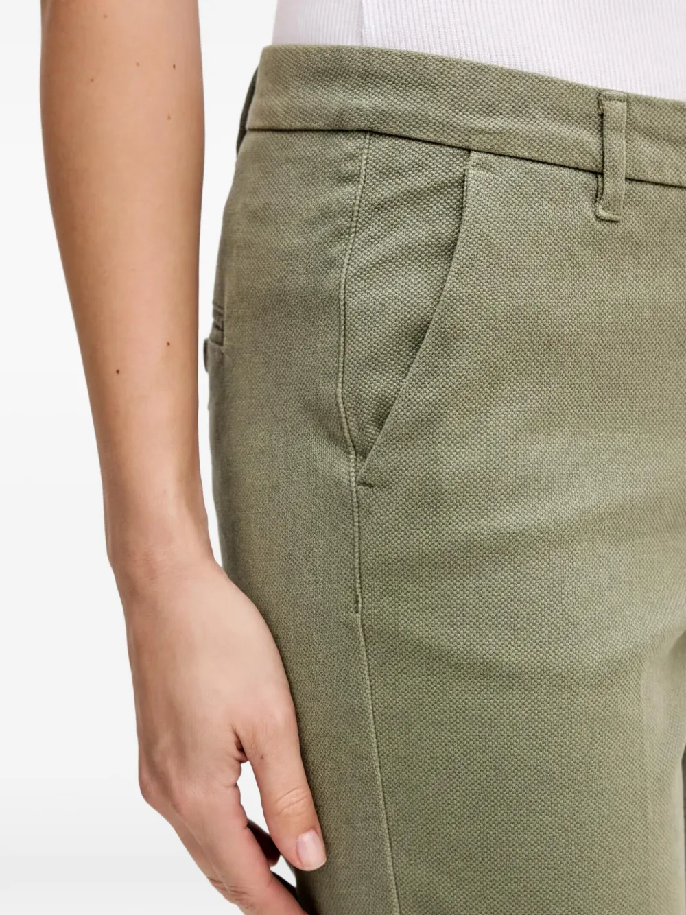 Sisley Broek met textuur Groen