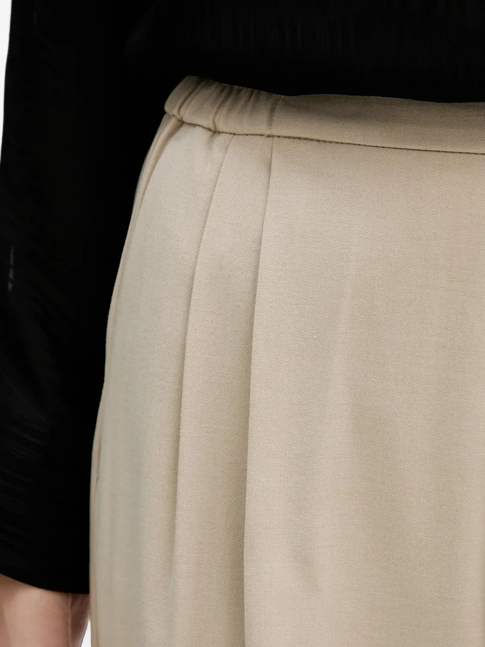 Sisley Cropped plooibroek Beige