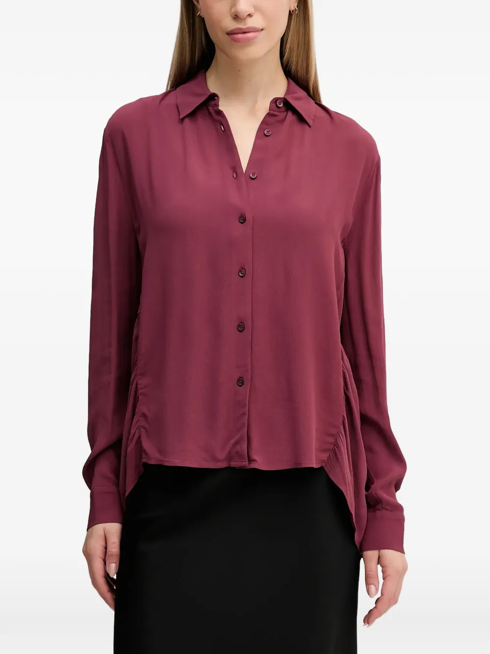 Sisley Camicia con ruches - Rosso