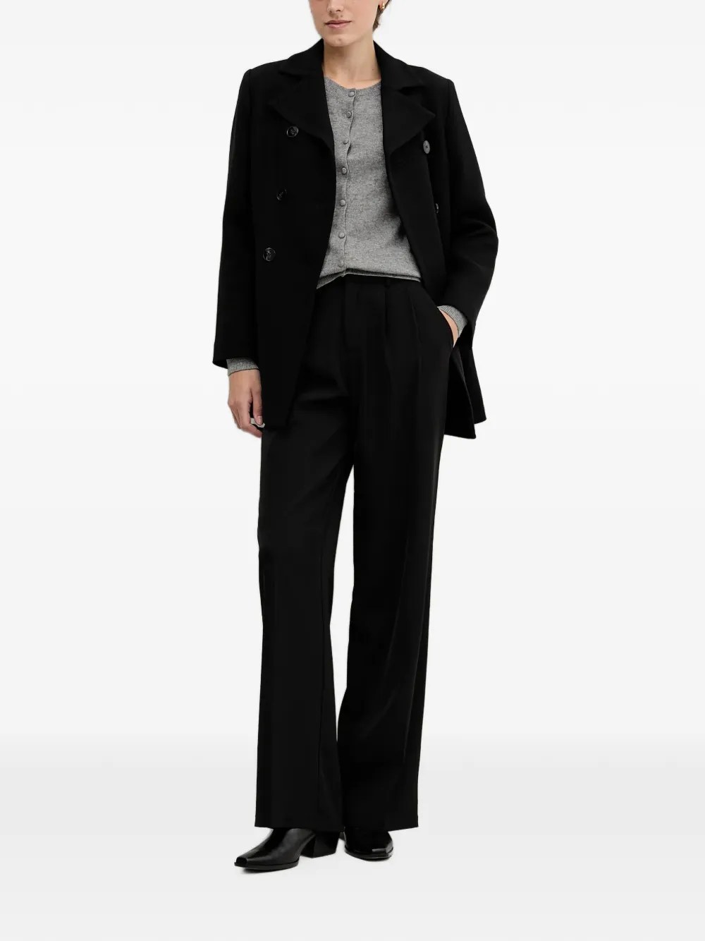 Sisley Vest met ronde hals Grijs