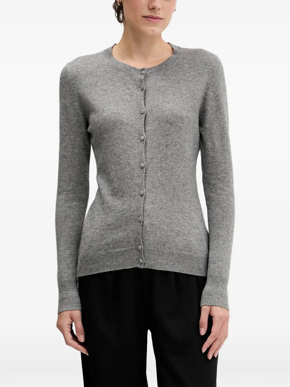 Sisley Cardigan girocollo - Grigio