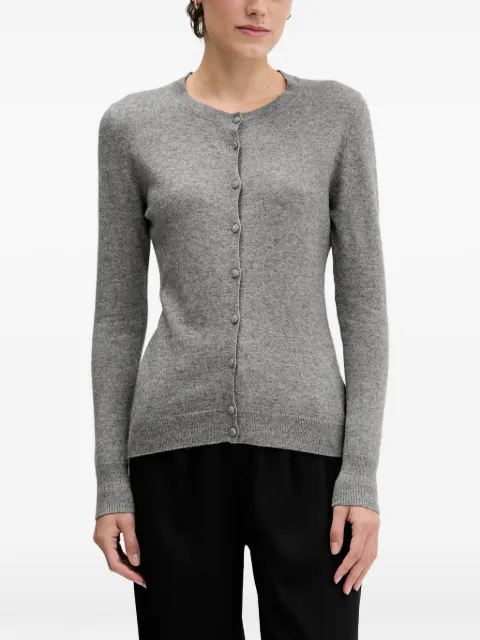 Sisley button-up crew-neck cardigan