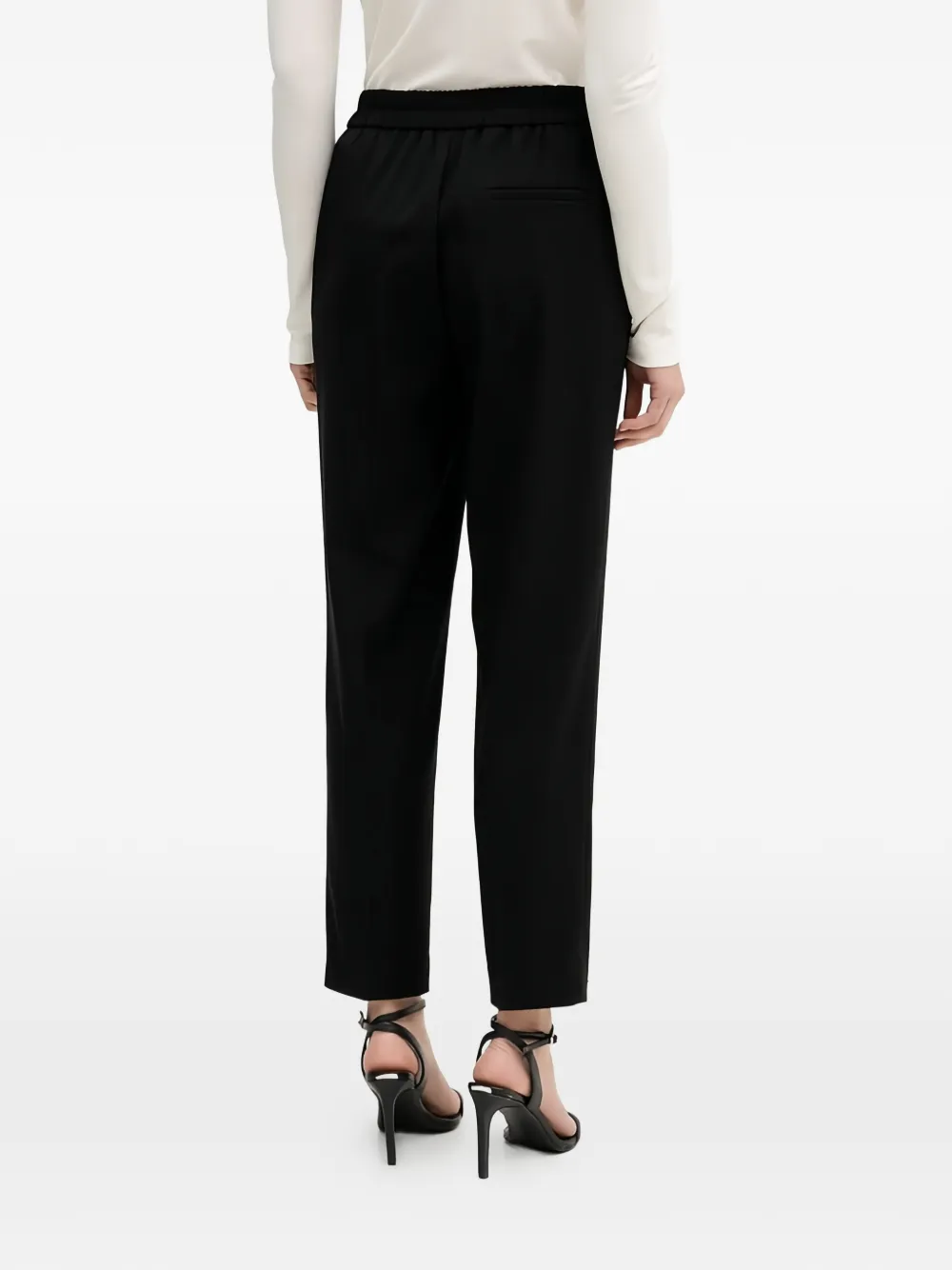 Sisley Elastische broek met plooien Zwart