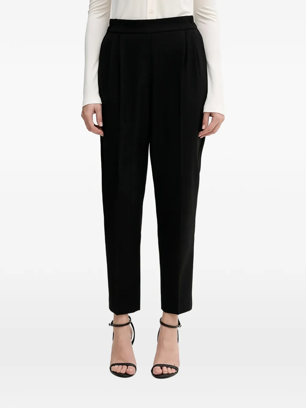 Sisley elasticated pleated trousers - Nero