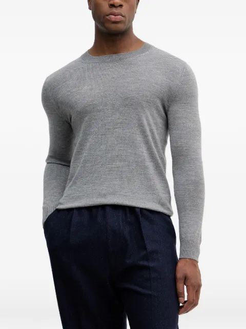 Sisley 크루 넥 파인 니트 스웨터