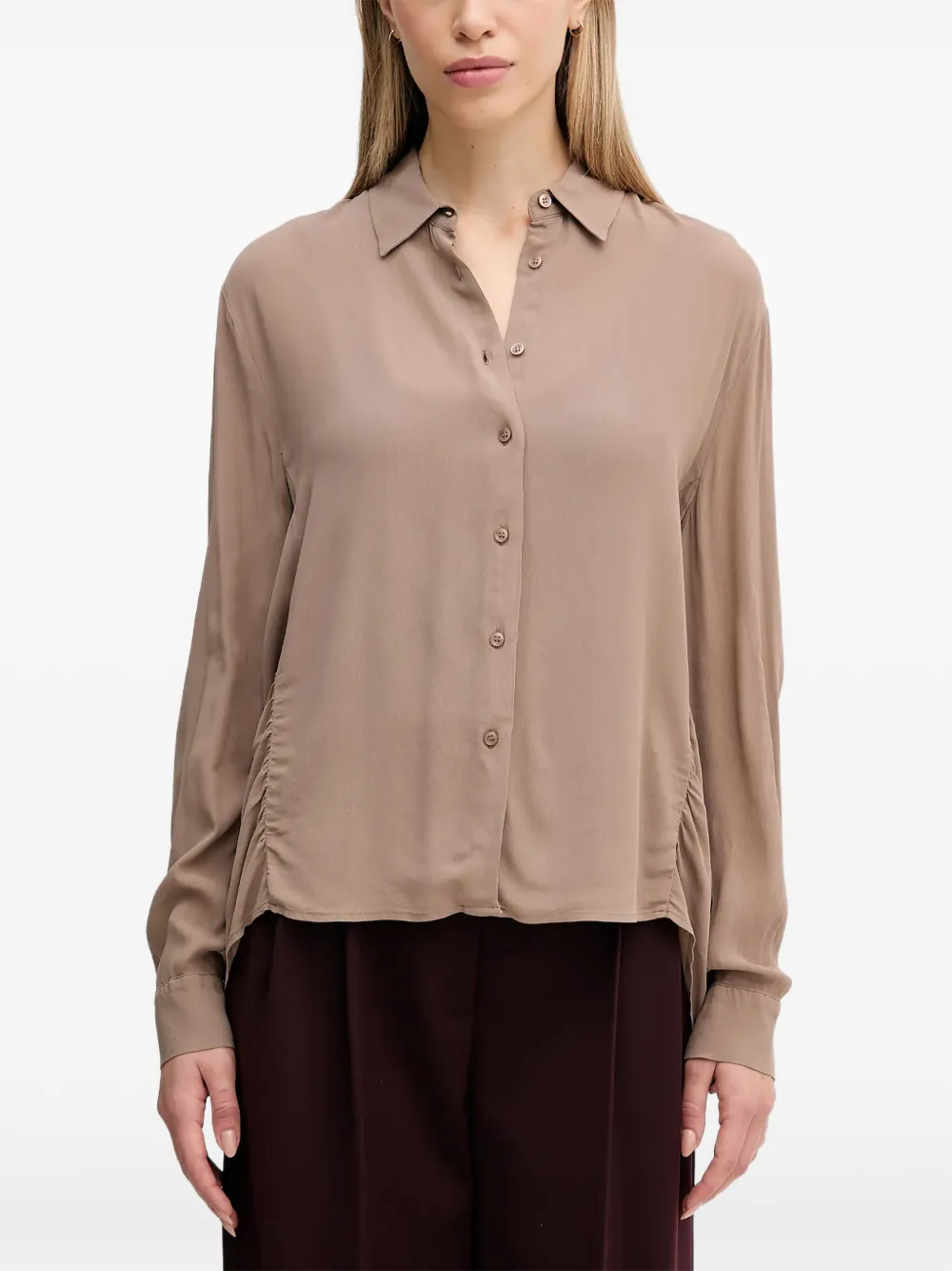 Sisley Camicia con ruches - Toni neutri
