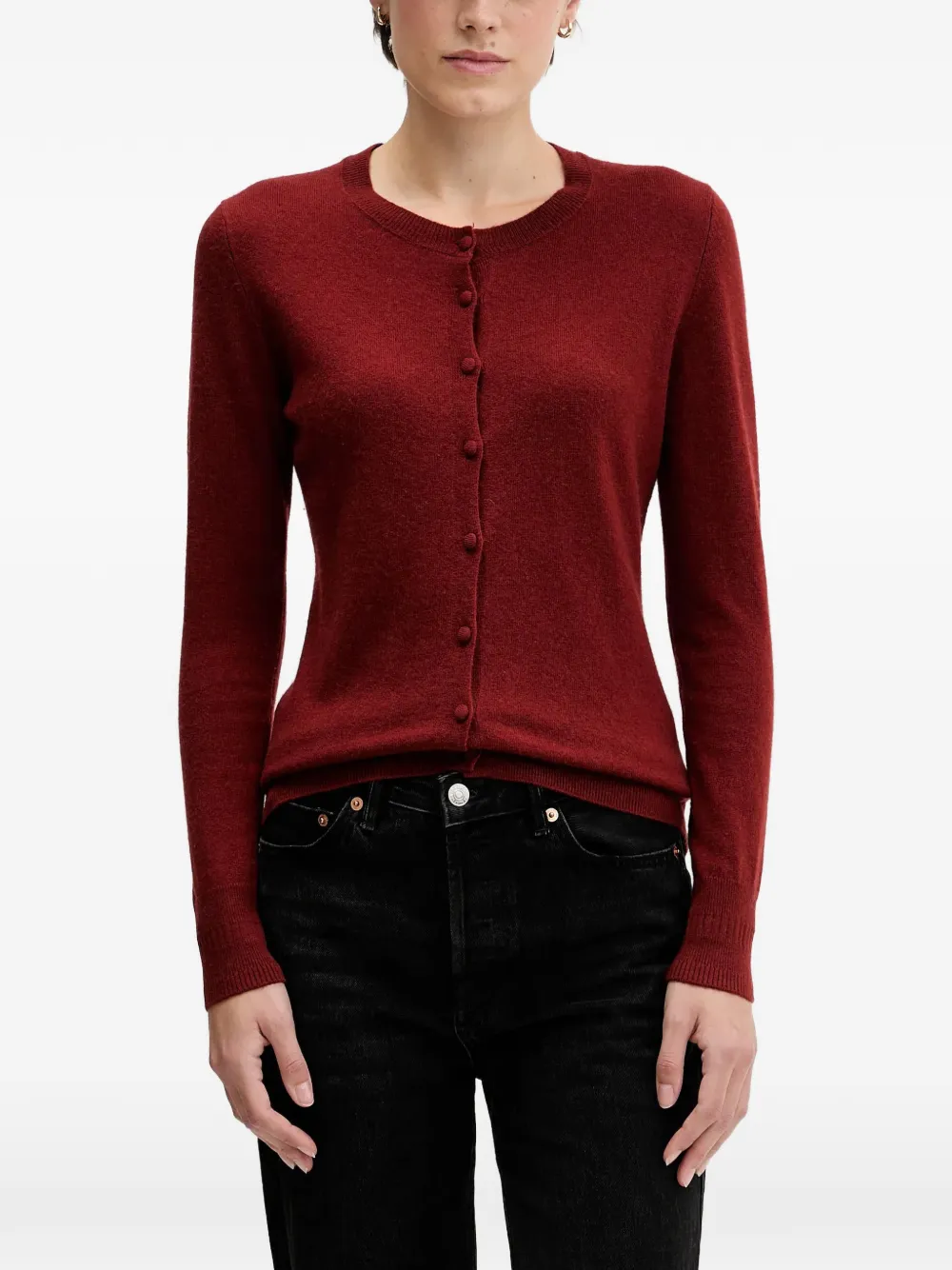 Sisley Cardigan con bottoni - Rosso