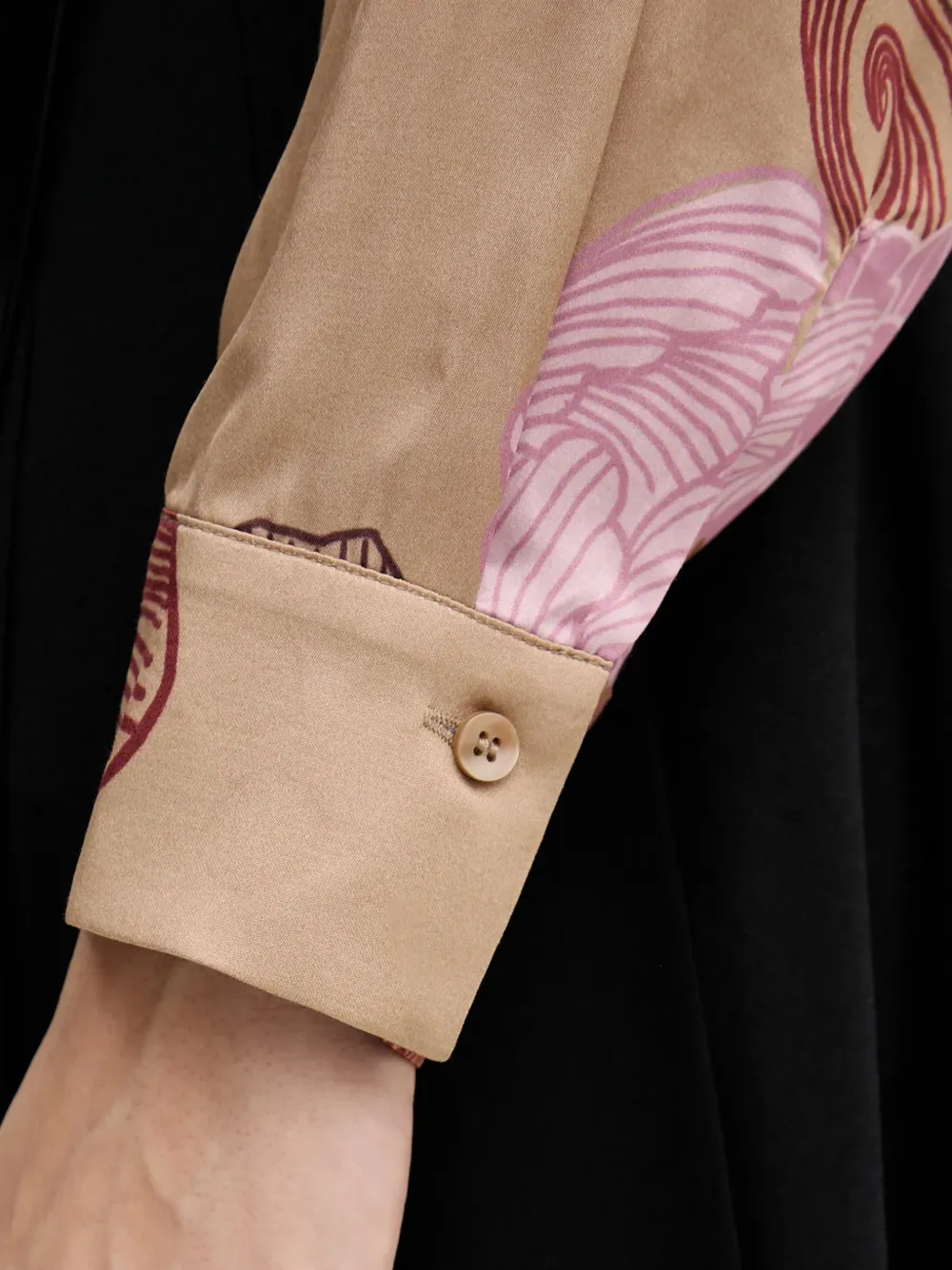 Sisley floral-pattern shirt Bruin