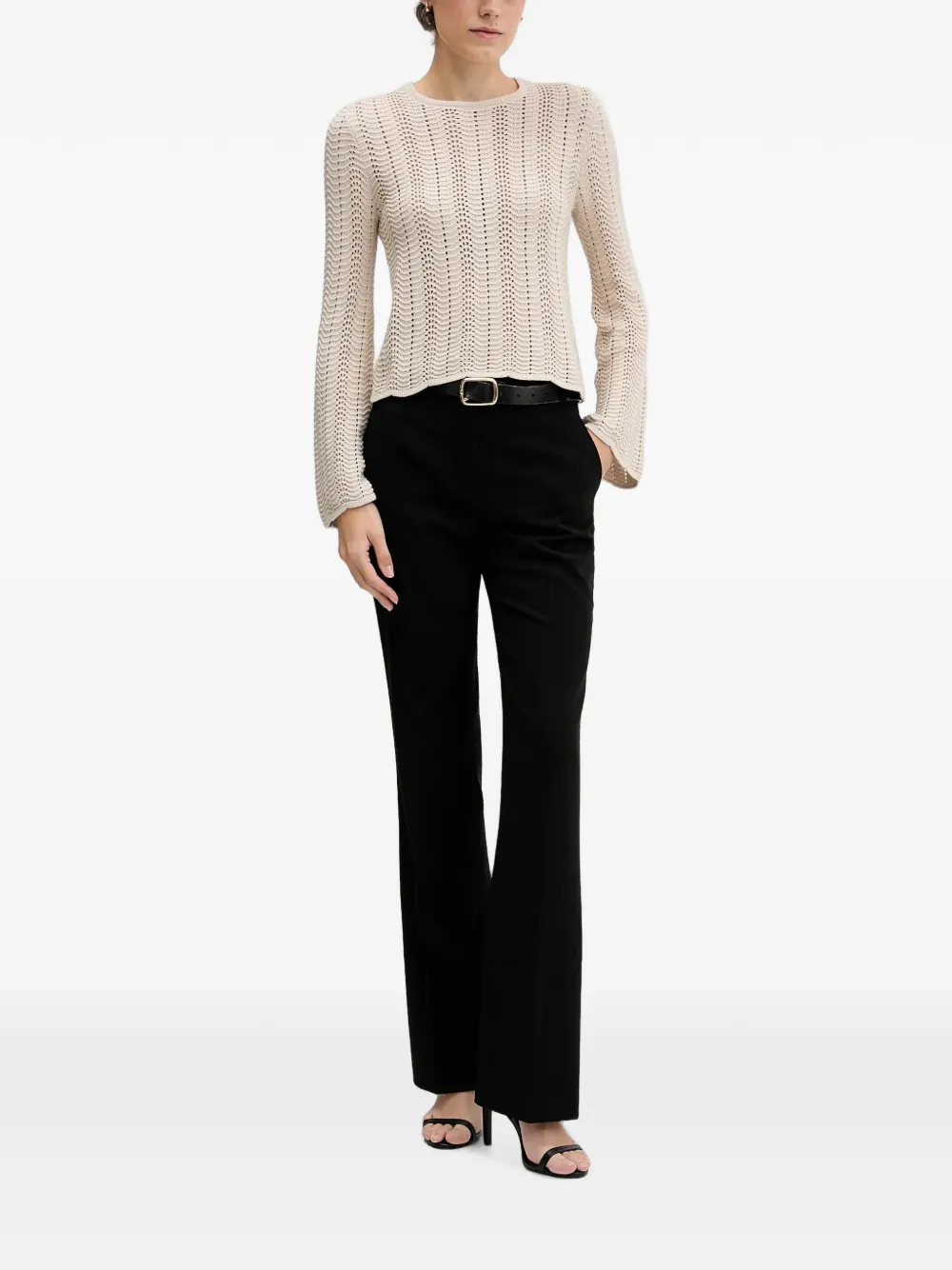 Sisley Opengebreide trui Beige
