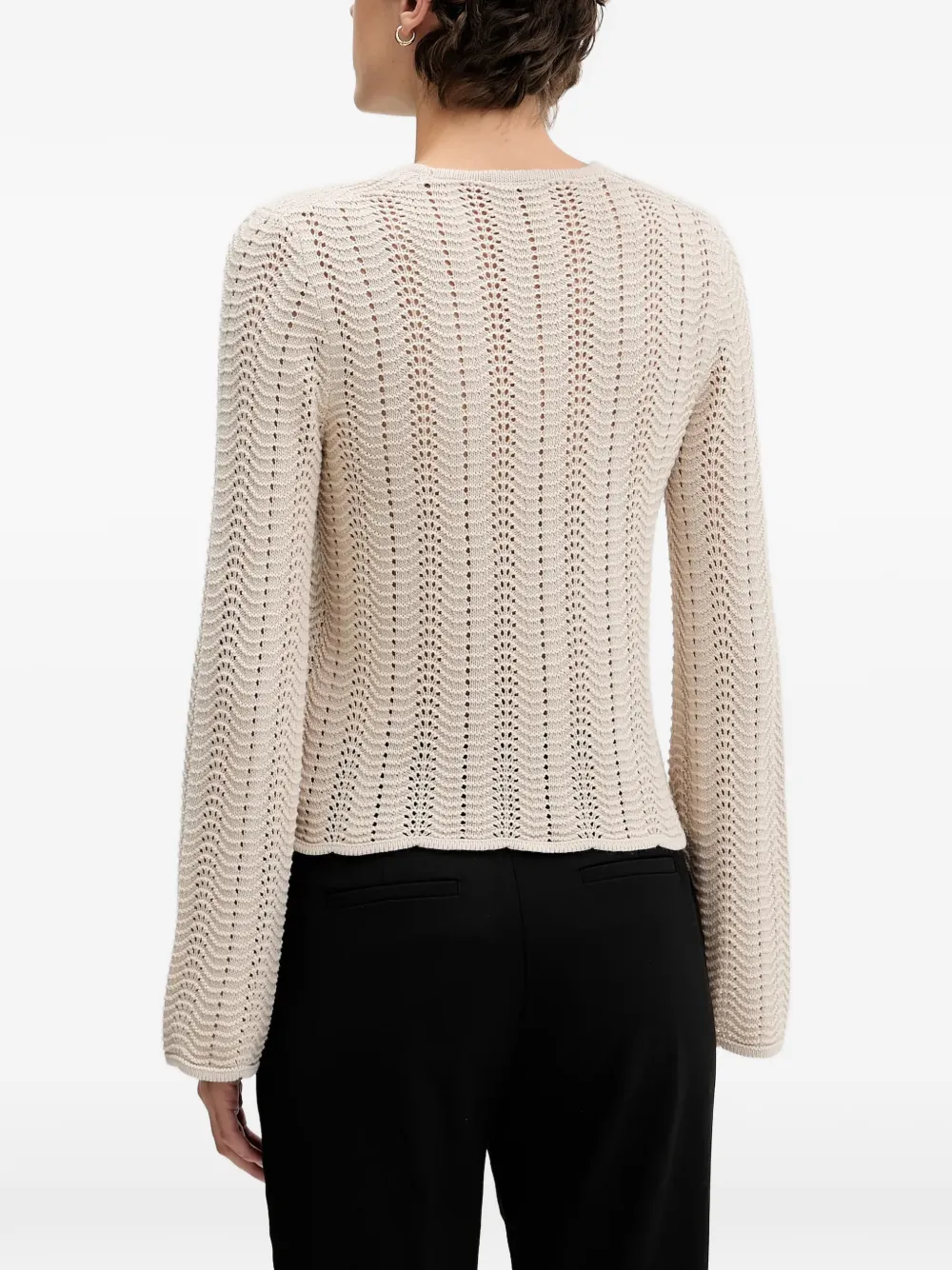 Sisley Opengebreide trui Beige