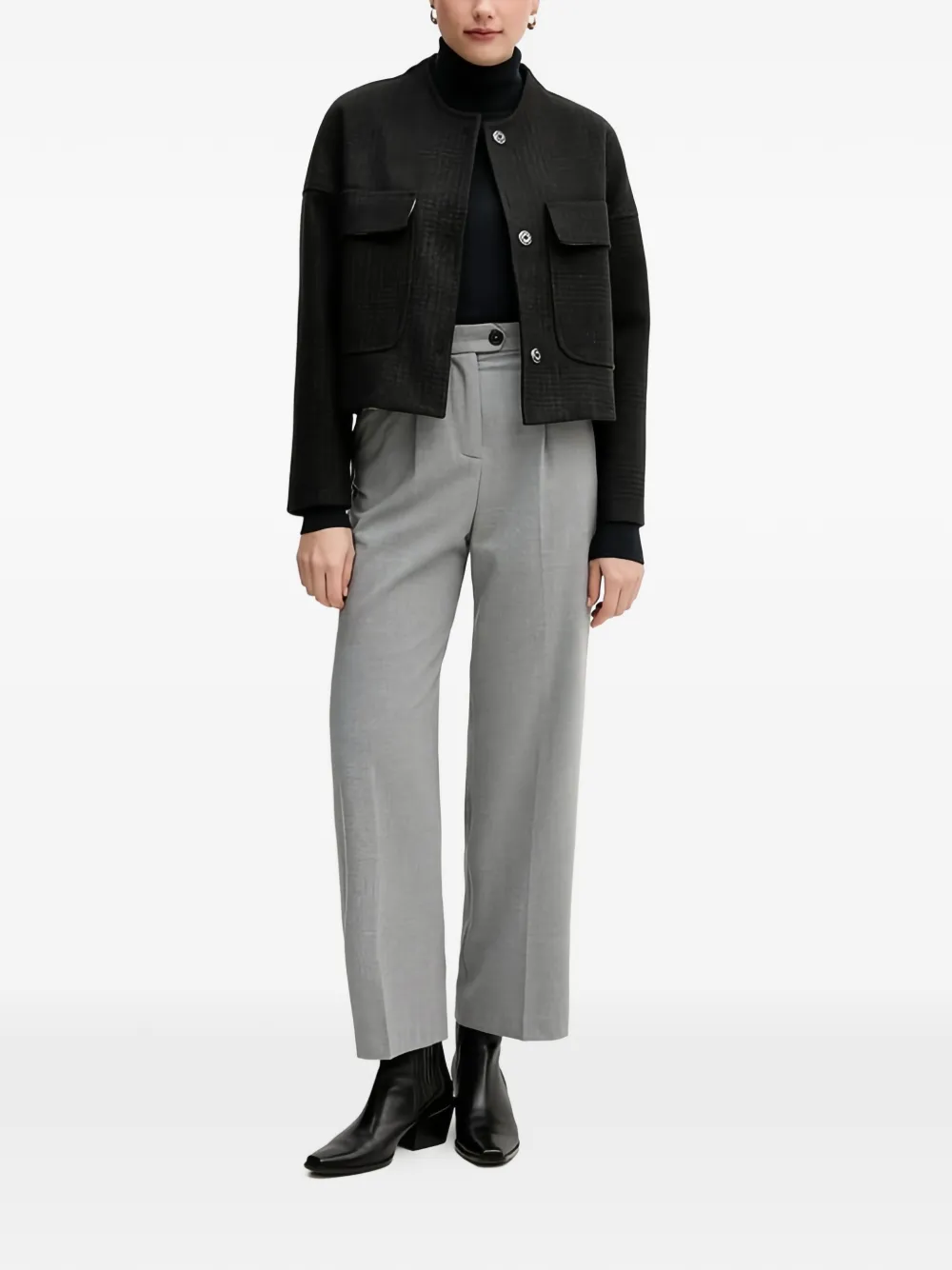 Sisley roll-neck sweater Blauw