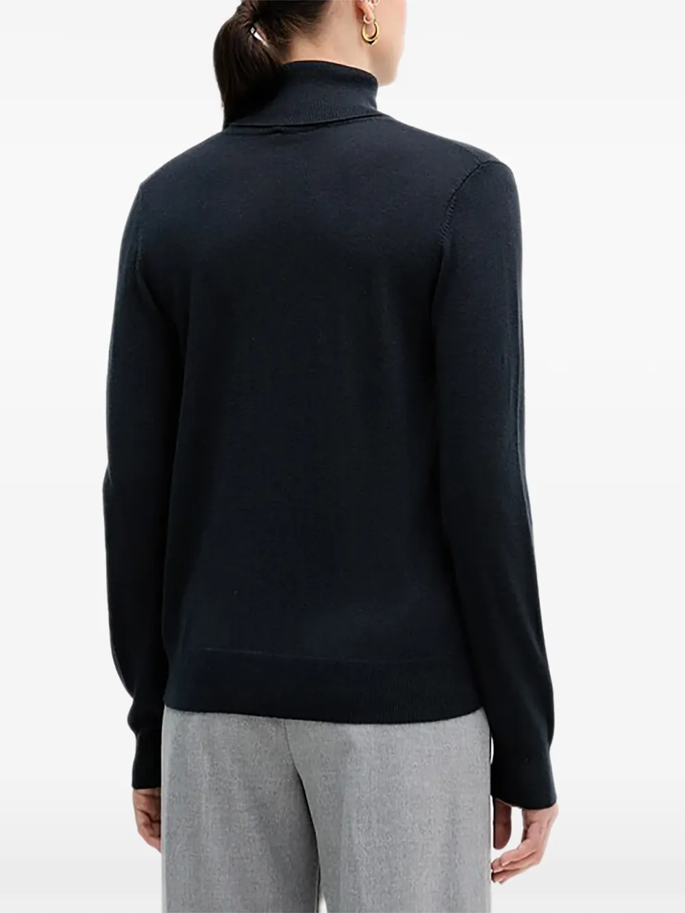 Sisley roll-neck sweater Blauw