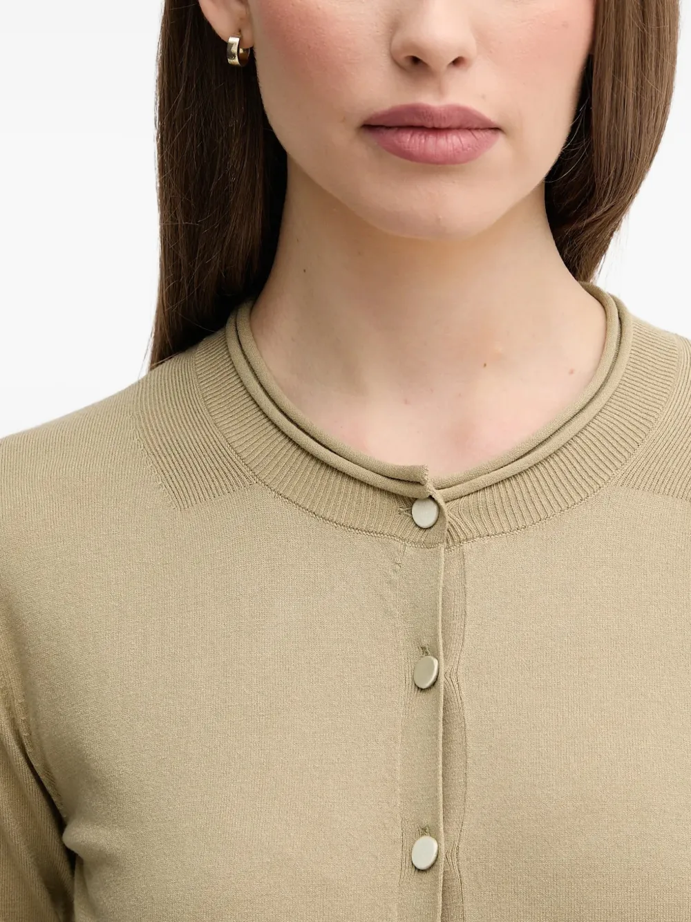 Sisley button-fastening cardigan Beige