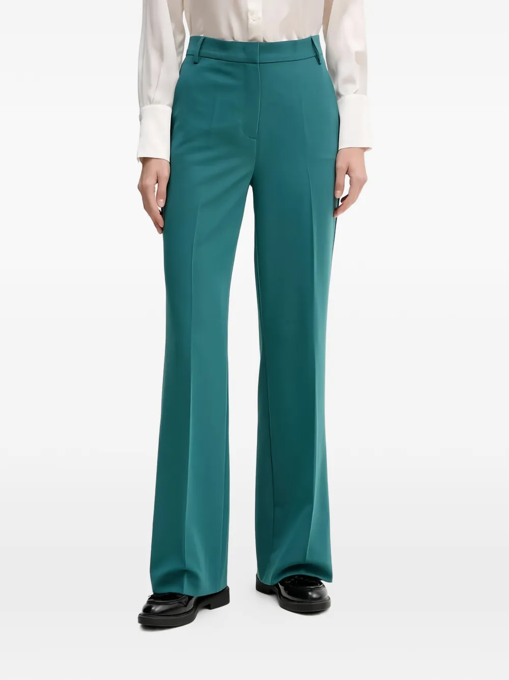 Sisley belt-loop trousers - Verde