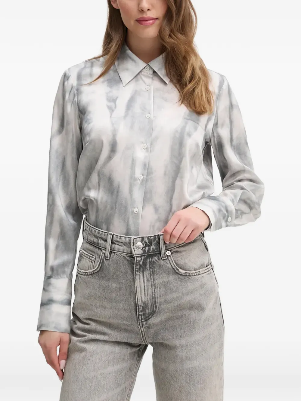 Sisley patterned button-fastening shirt · XS
