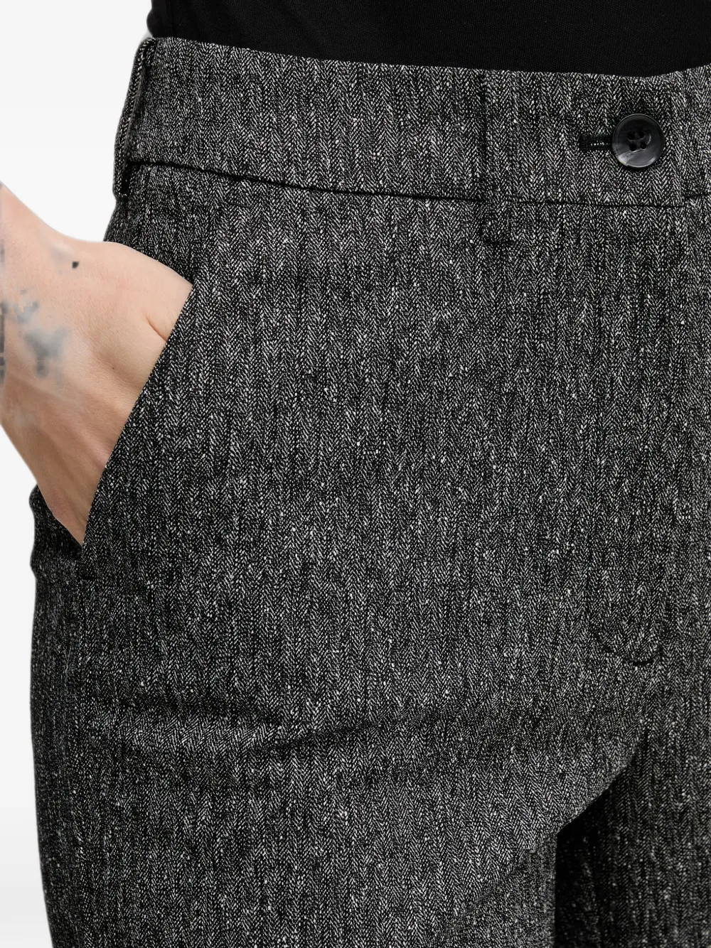Sisley Broek met textuur Grijs