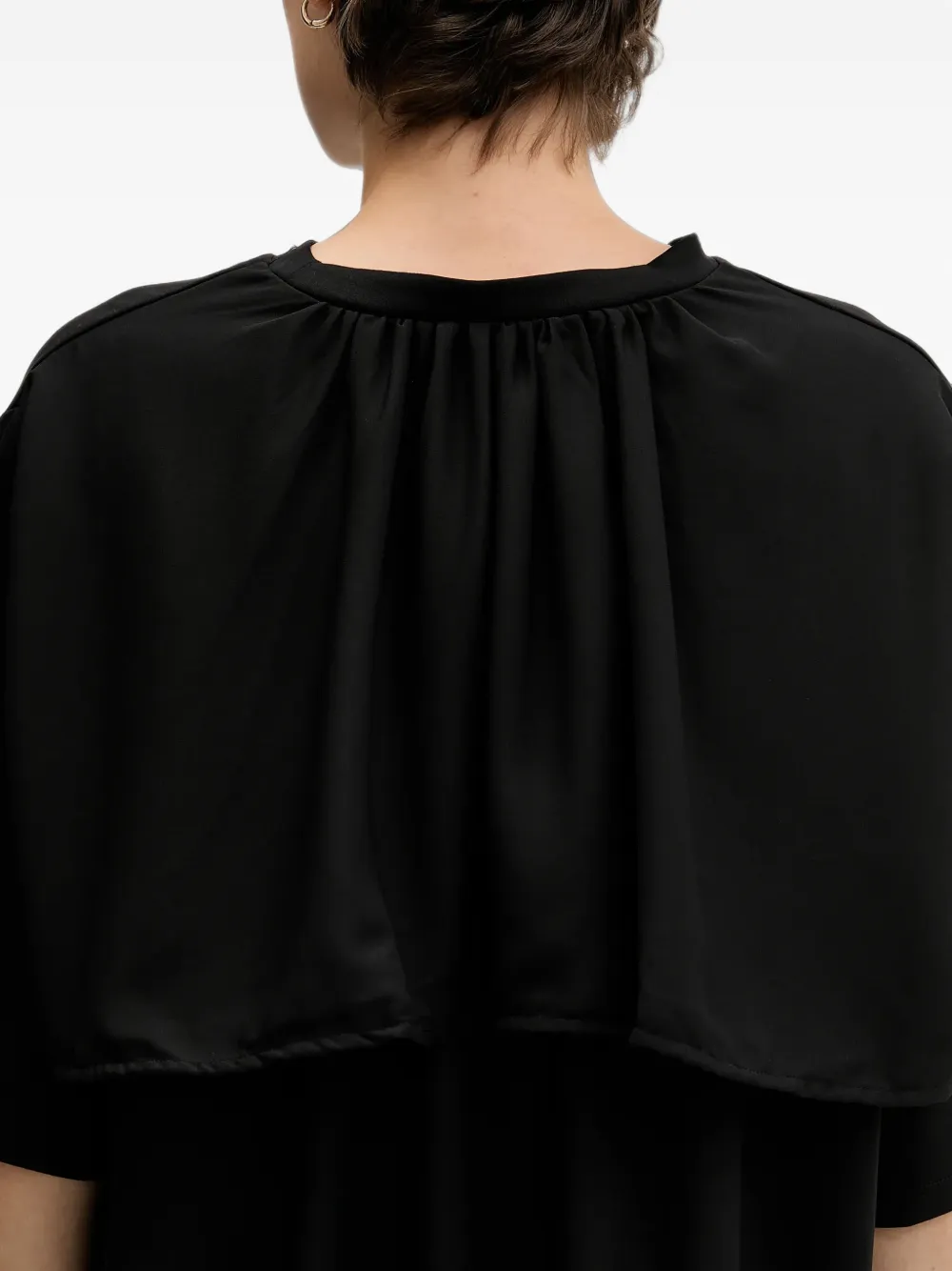 Sisley T-shirt met gelaagde achterkant Zwart