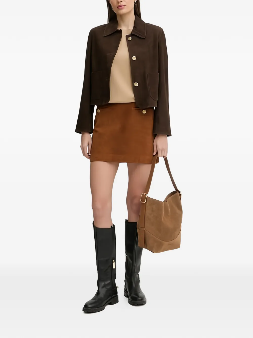 Sisley Trui met lange mouwen Bruin