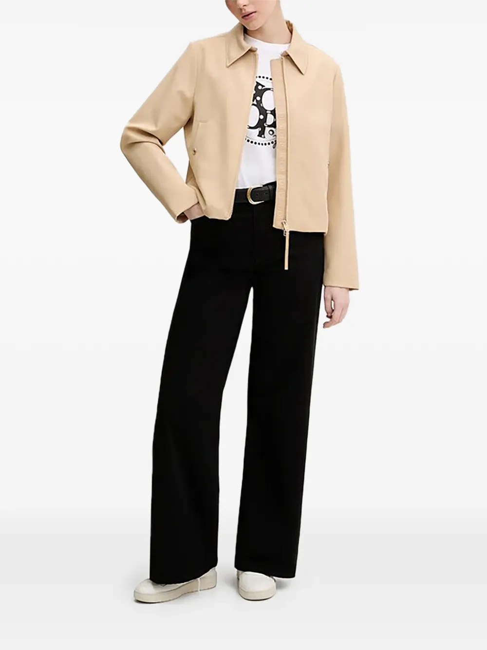  Sisley Vaqueros Con Parche Del Logo - Negro 