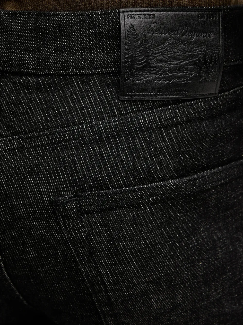 Sisley Jeans met logopatch Zwart