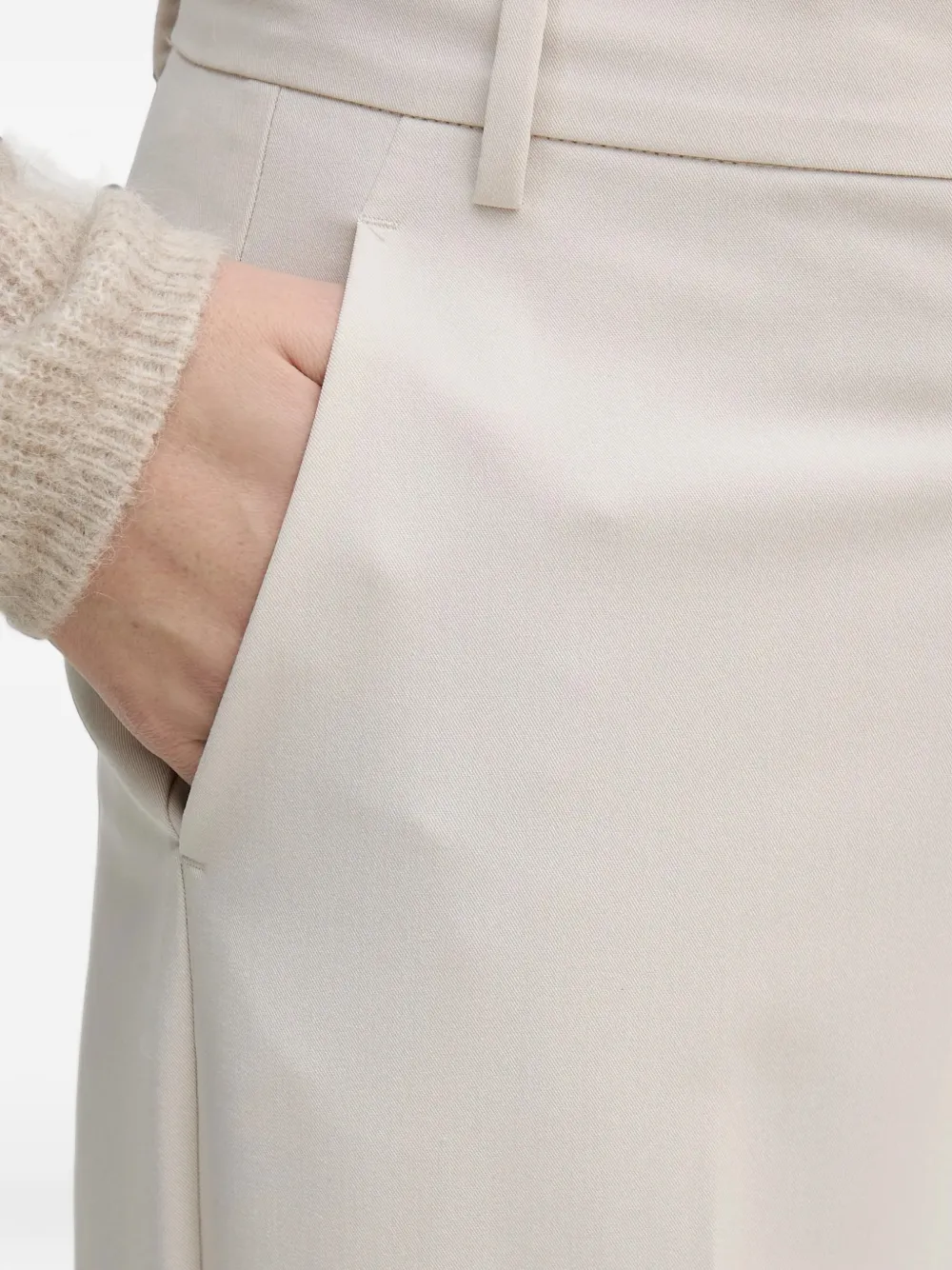 Sisley Broek met platte voorkant Beige