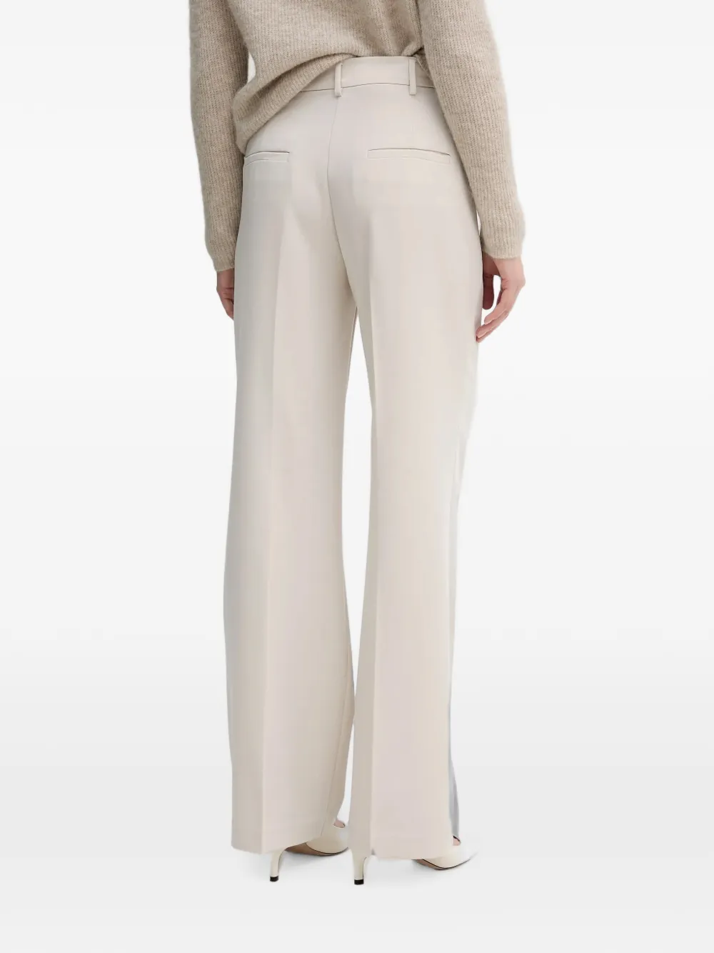 Sisley Broek met platte voorkant Beige