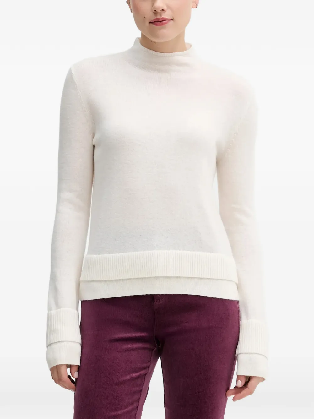 Sisley Maglione a collo alto - Bianco