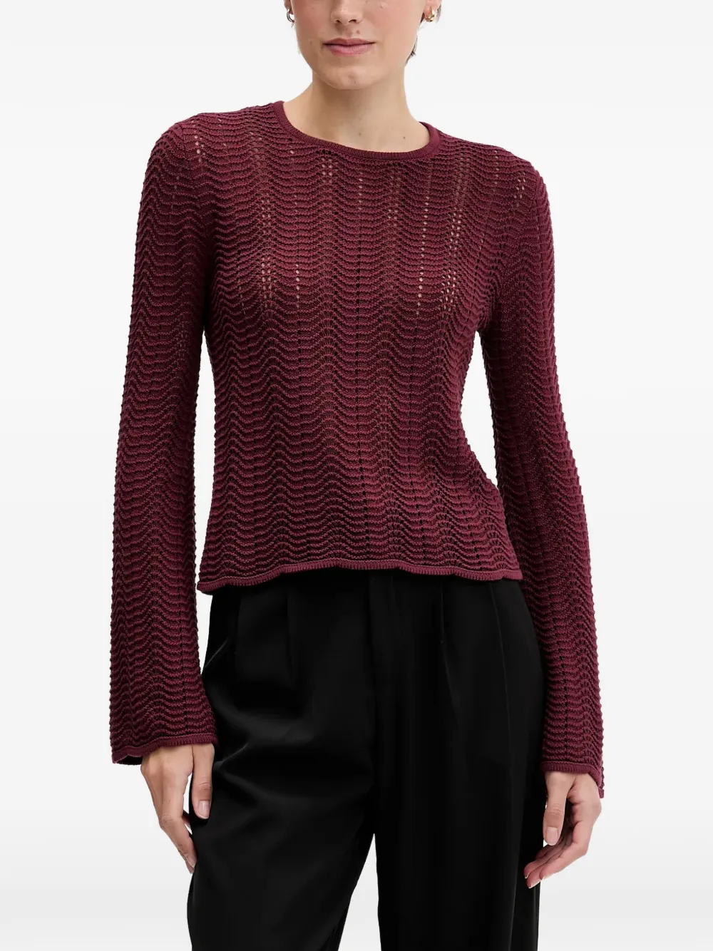 Sisley Trui met ronde hals Rood