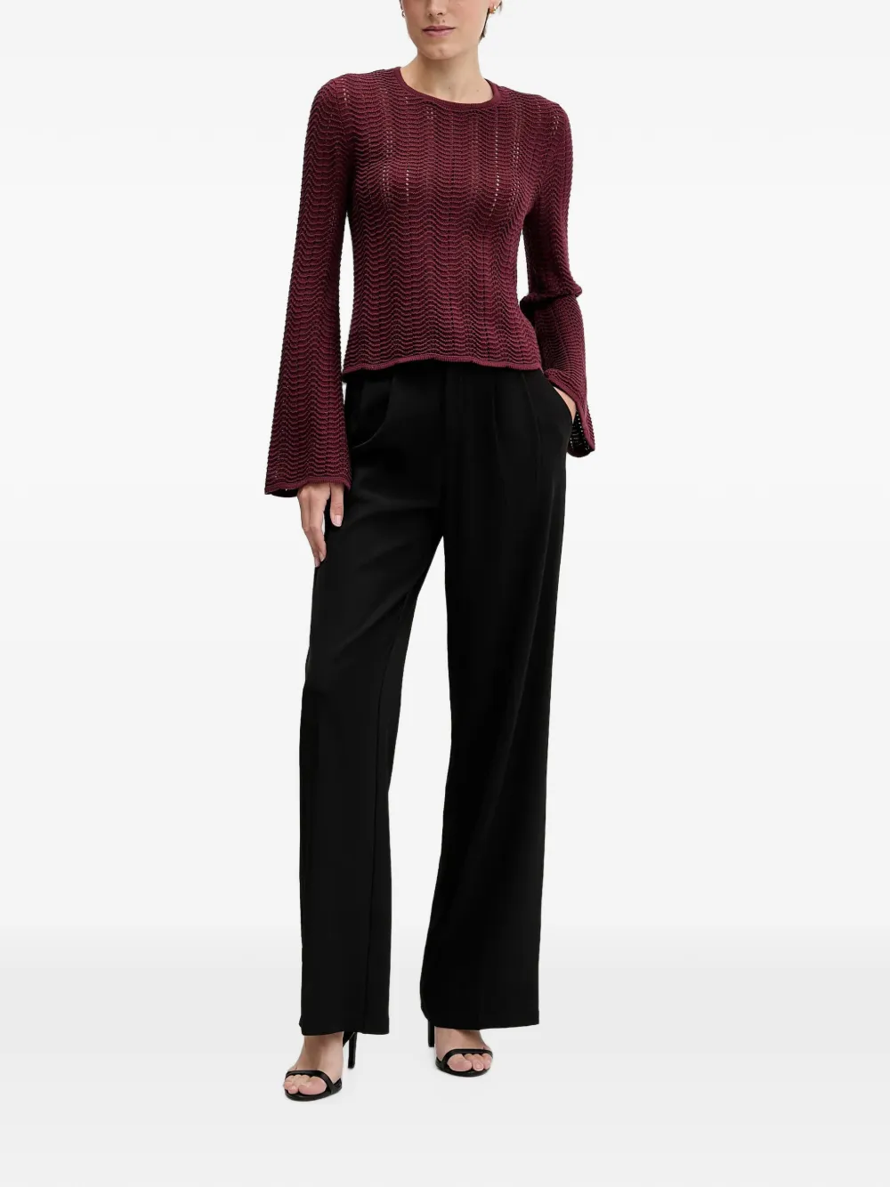 Sisley Trui met ronde hals Rood