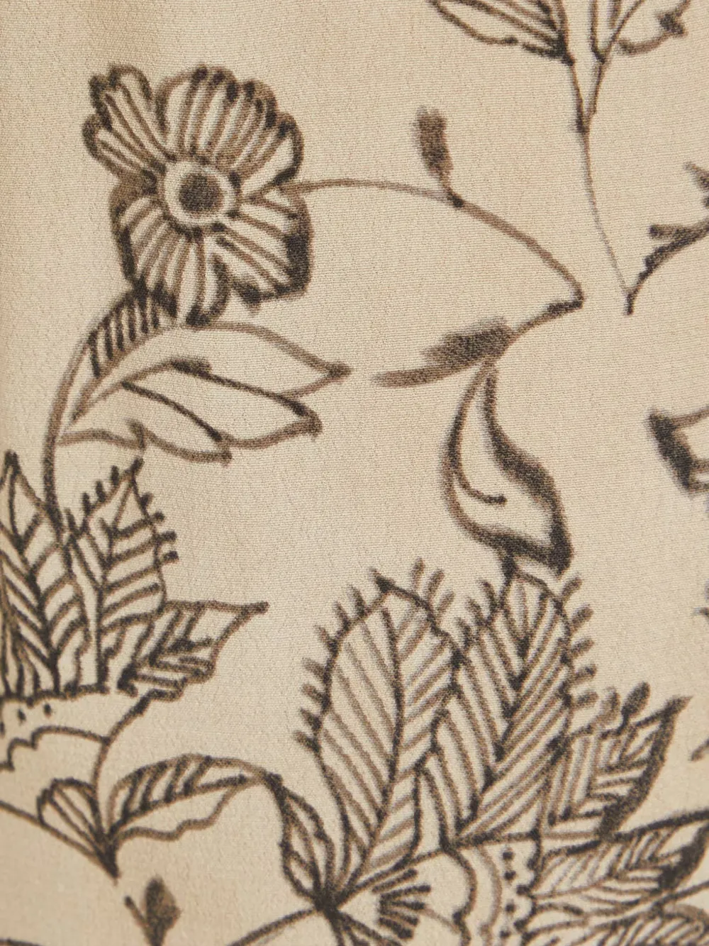 Sisley Broek met bloemenprint Beige