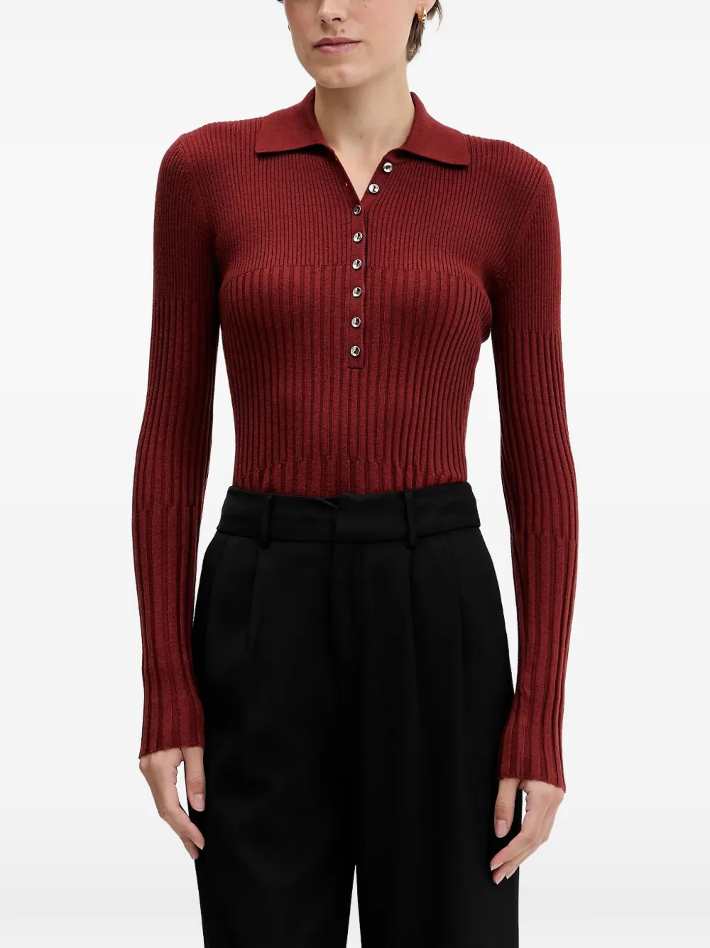 Sisley knitted polo top
